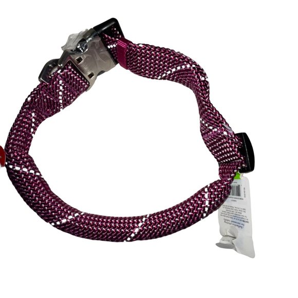 NWT Kong Rope Collar Reflective Stitching D-Ring Buckle Padded Dog XL 24-30" - Picture 3 of 5